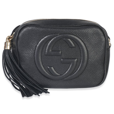 Black Pebbled Calfskin Small Soho Disco Crossbody