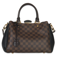 Black Taurillon Damier Ebene Canvas Brittany Bag