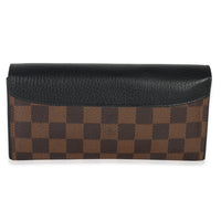 Louis Vuitton Black Damier Ebene Canvas Normandy Wallet Wallet bv