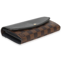 Louis Vuitton Black Damier Ebene Canvas Normandy Wallet Wallet clasp