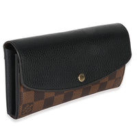 Louis Vuitton Black Damier Ebene Canvas Normandy Wallet Wallet pv