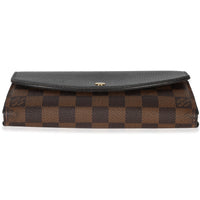 Louis Vuitton Black Damier Ebene Canvas Normandy Wallet Wallet stamp