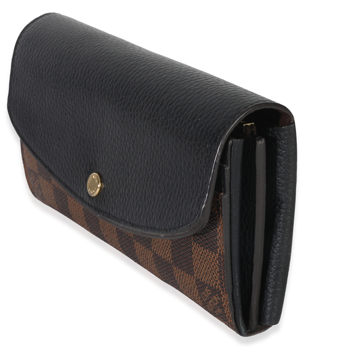Louis Vuitton Black Damier Ebene Canvas Normandy Wallet Wallet sv