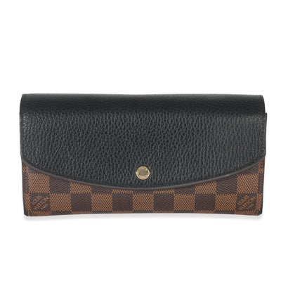 Black Damier Ebene Canvas Normandy Wallet