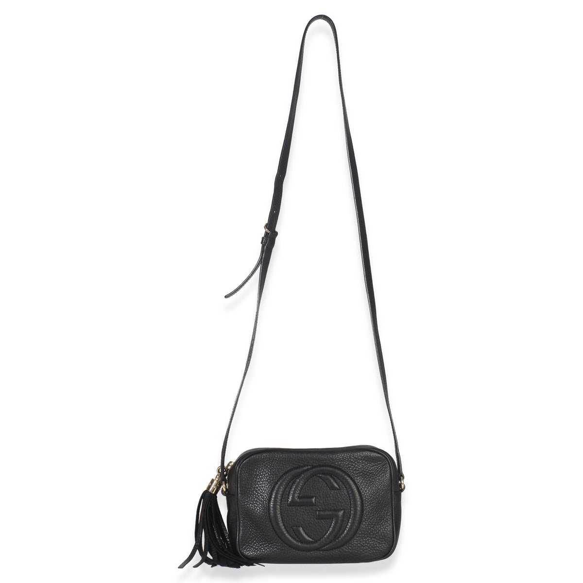 Gucci Black Pebbled Calfskin Small Soho Disco Crossbody Handbag ad1