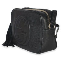 Gucci Black Pebbled Calfskin Small Soho Disco Crossbody Handbag sv