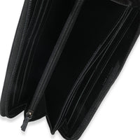 Chanel Black Quilted Caviar Zip Around Boy Long Wallet Handbag av