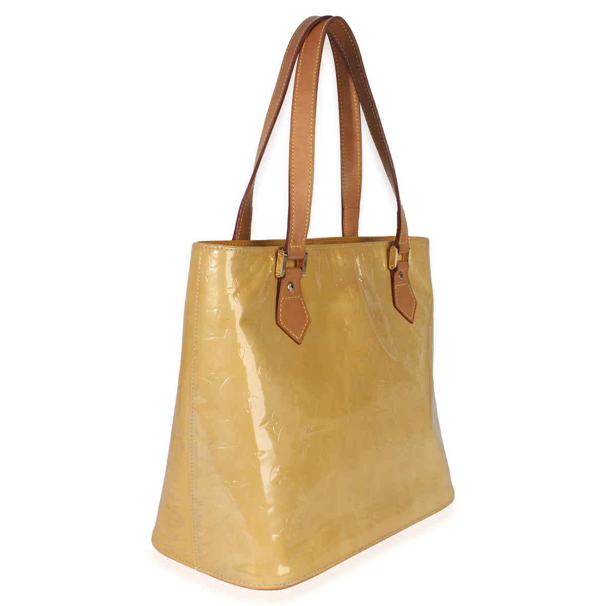 Louis Vuitton Vintage Yellow Monogram Vernis Houston Handbag pv