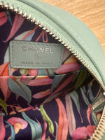 Chanel Teal Ultimate Stitch Lambskin Round Clutch On Chain Handbag ad3
