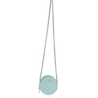 Chanel Teal Ultimate Stitch Lambskin Round Clutch On Chain Handbag av