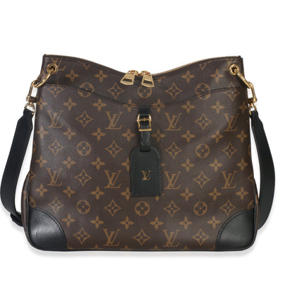 Black Monogram Canvas Odeon MM