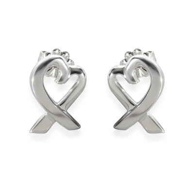 Tiffany & Co. Sterling Silver  Paloma Picasso Loving Heart Earrings fv