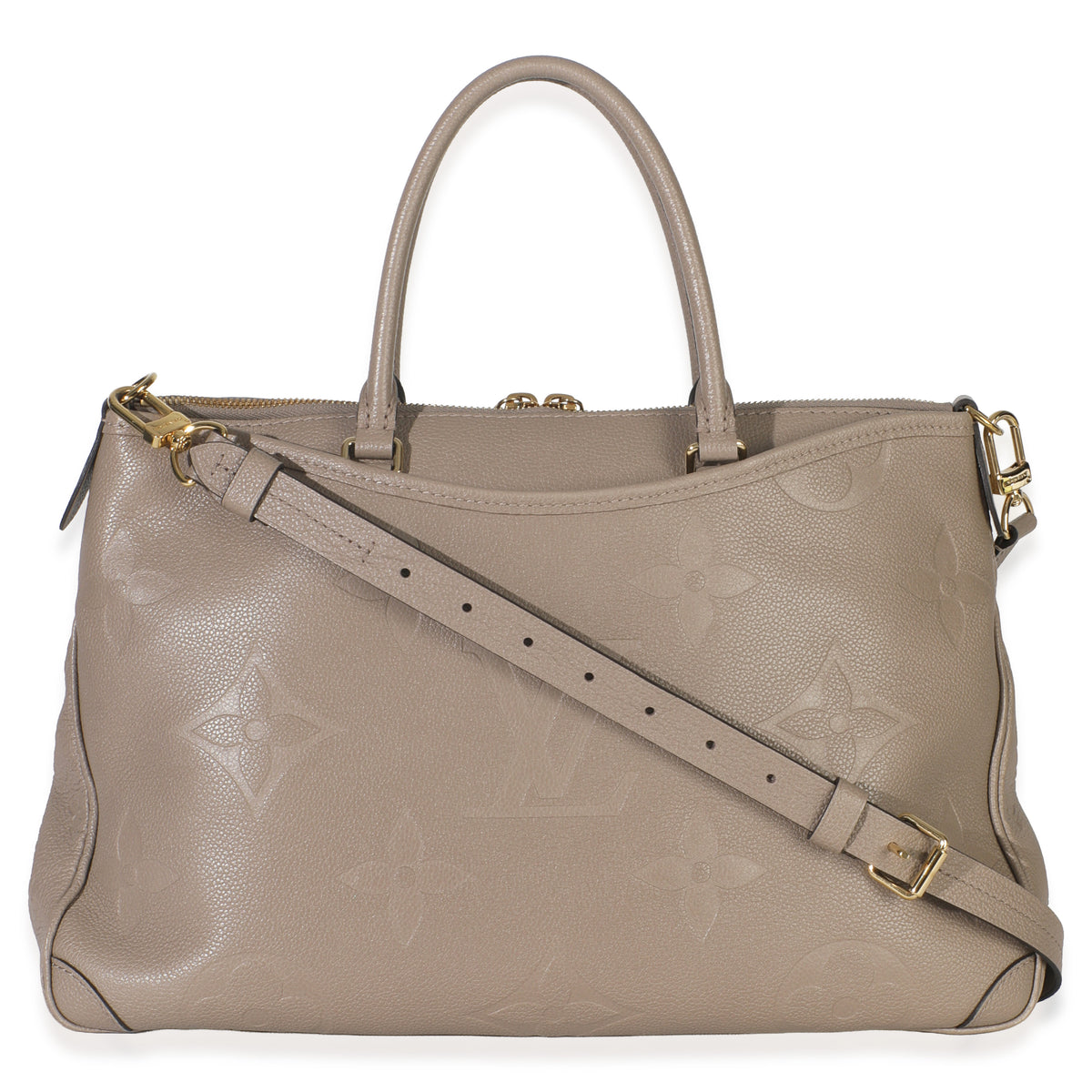 Louis Vuitton Tourterelle Monogram Empreinte Trianon MM Handbag bv