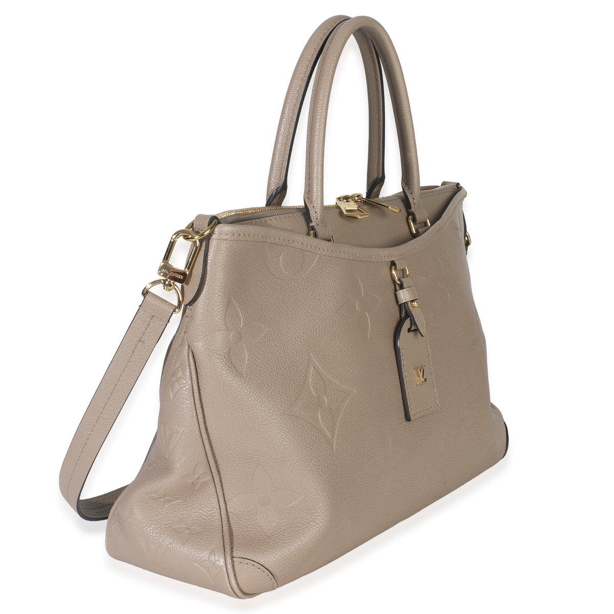 Louis Vuitton Tourterelle Monogram Empreinte Trianon MM Handbag pv