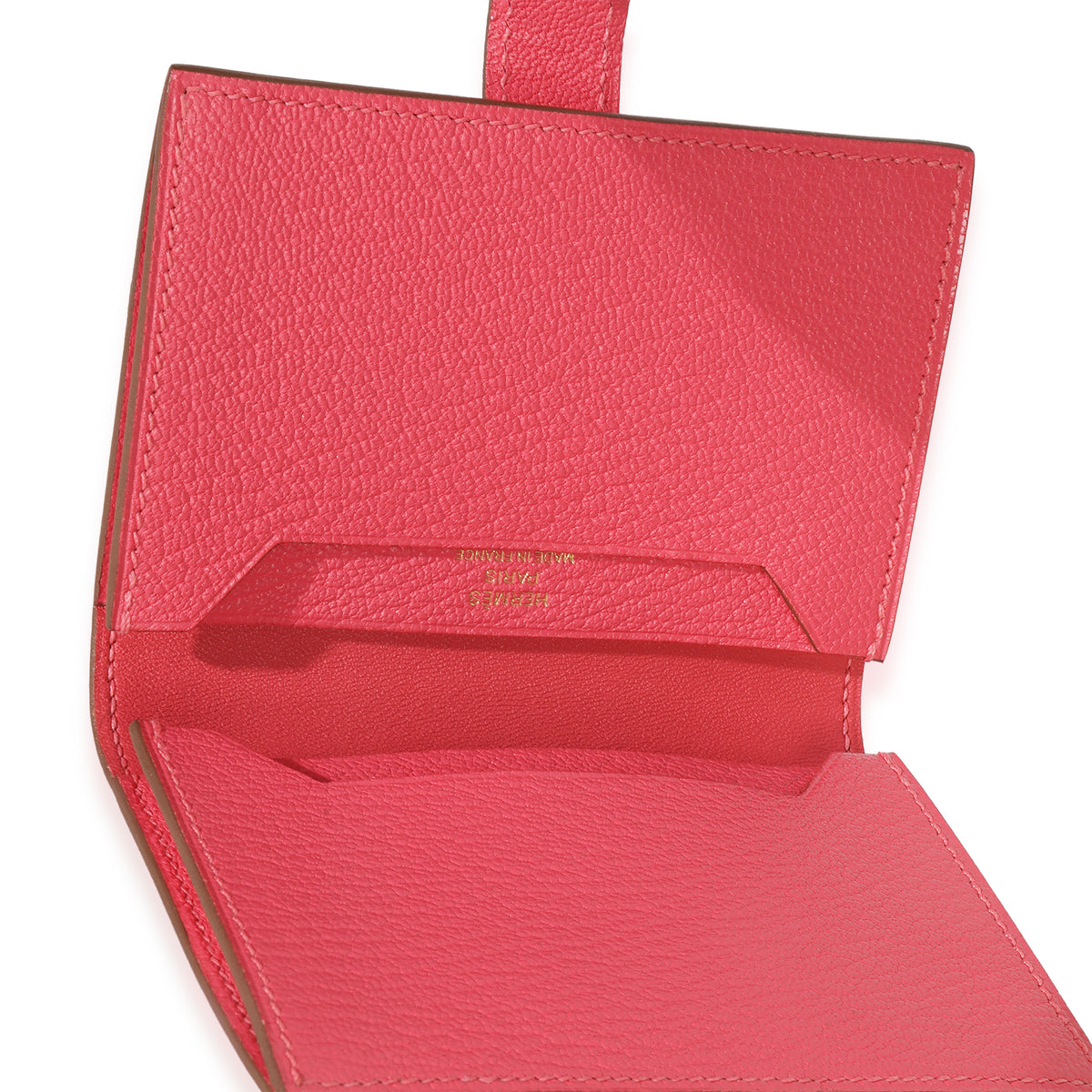 Hermès Rose Lipstick Chevre Mysore Bearn Wallet GHW Wallet av