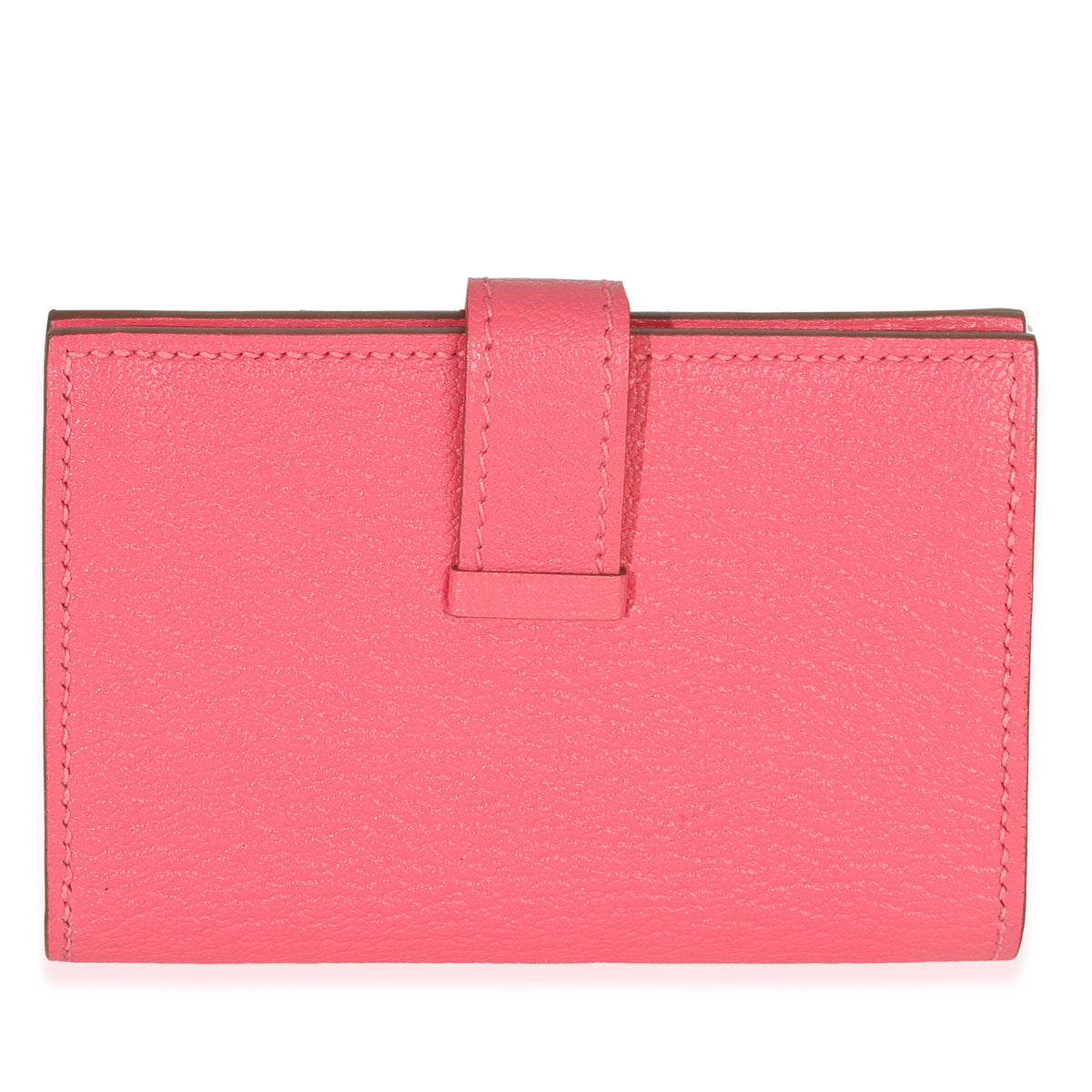 Hermès Rose Lipstick Chevre Mysore Bearn Card Holder Wallet GHW Wallet bv