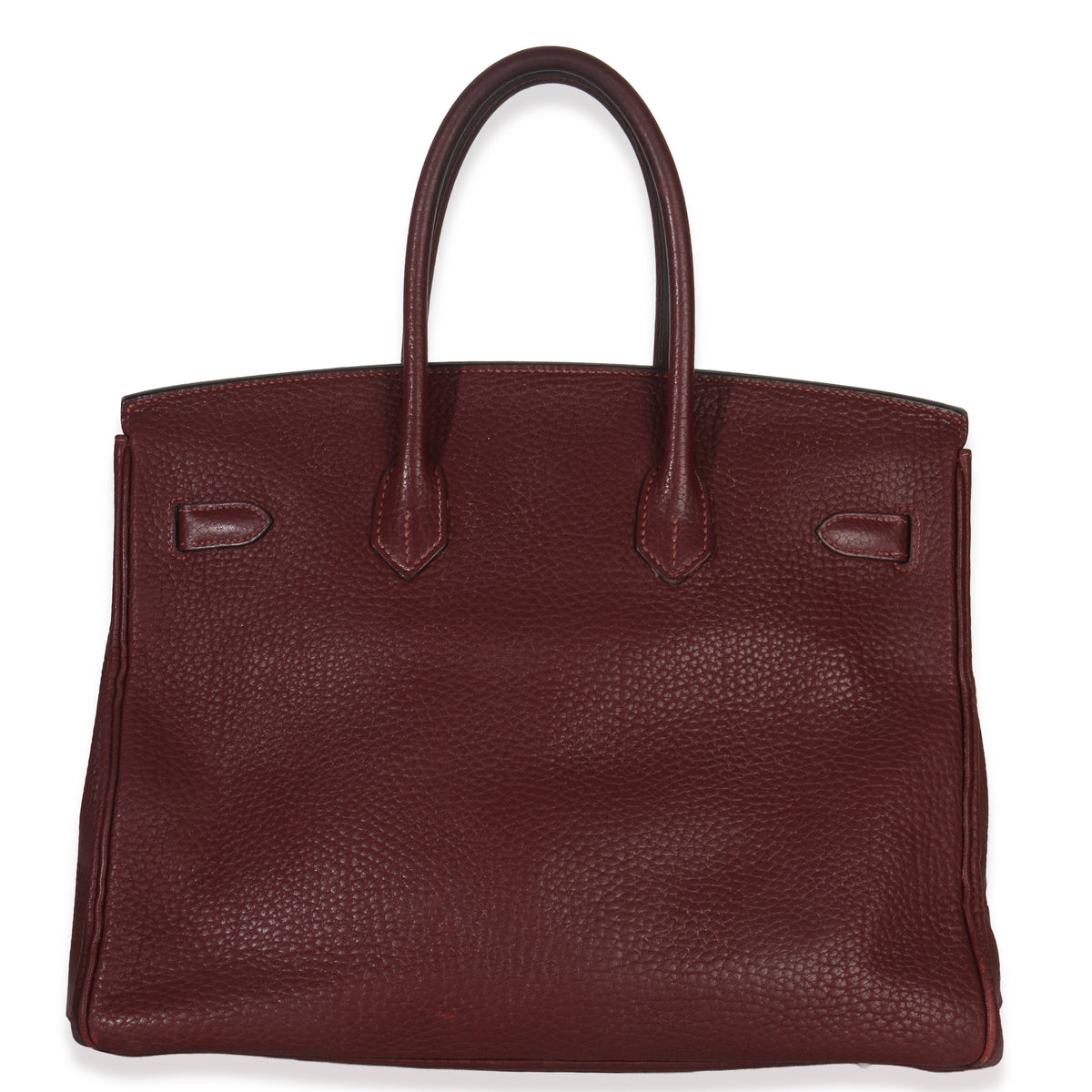 Hermès Rouge H Fjord Birkin 35 PHW Handbag bv