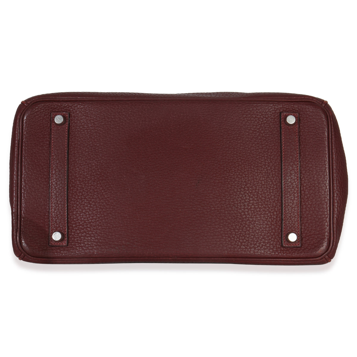 Hermès Rouge H Fjord Birkin 35 PHW Handbag stamp