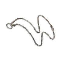 David Yurman Sterling Silver  Smooth Amulet Vehicle Box Necklace pv