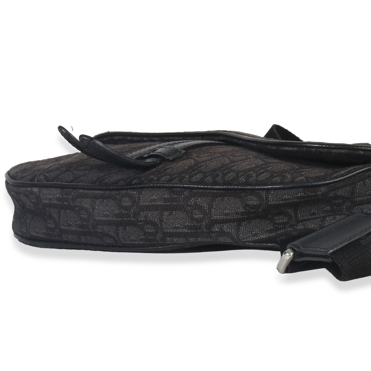 Christian Dior Black Oblique Jacquard Canvas Saddle Bag Handbag box