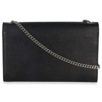 Saint Laurent Black Smooth Calfskin Studded Heart Medium Kate Chain Bag Handbag bv