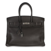 Hermès Cacao Clemence Birkin 35 PHW Handbag id