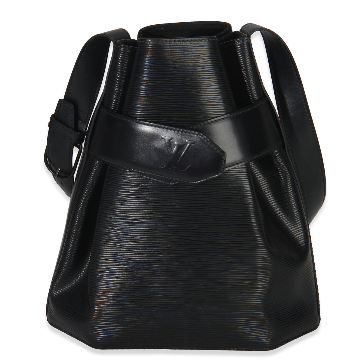 Louis Vuitton Vintage Black Epi Sac D'Epaule PM Handbag fv