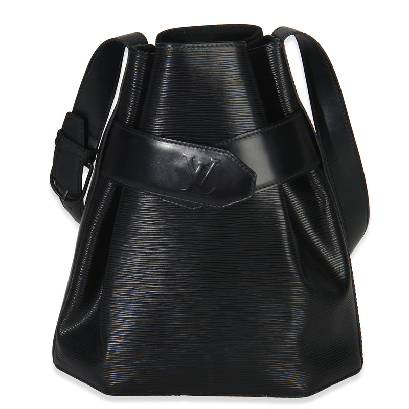 Louis Vuitton Vintage Black Epi Sac D'Epaule PM Handbag fv