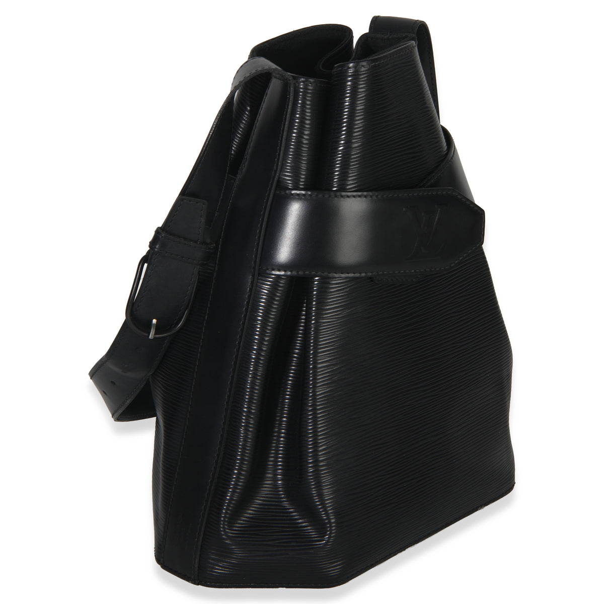 Louis Vuitton Vintage Black Epi Sac D'Epaule PM Handbag pv