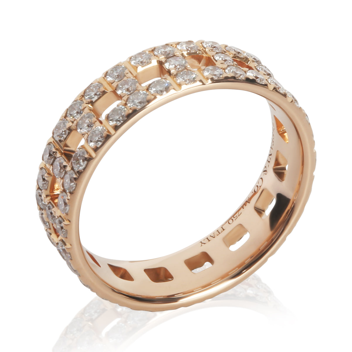 Tiffany & Co. Rose Gold Diamond True Wide Ring pv