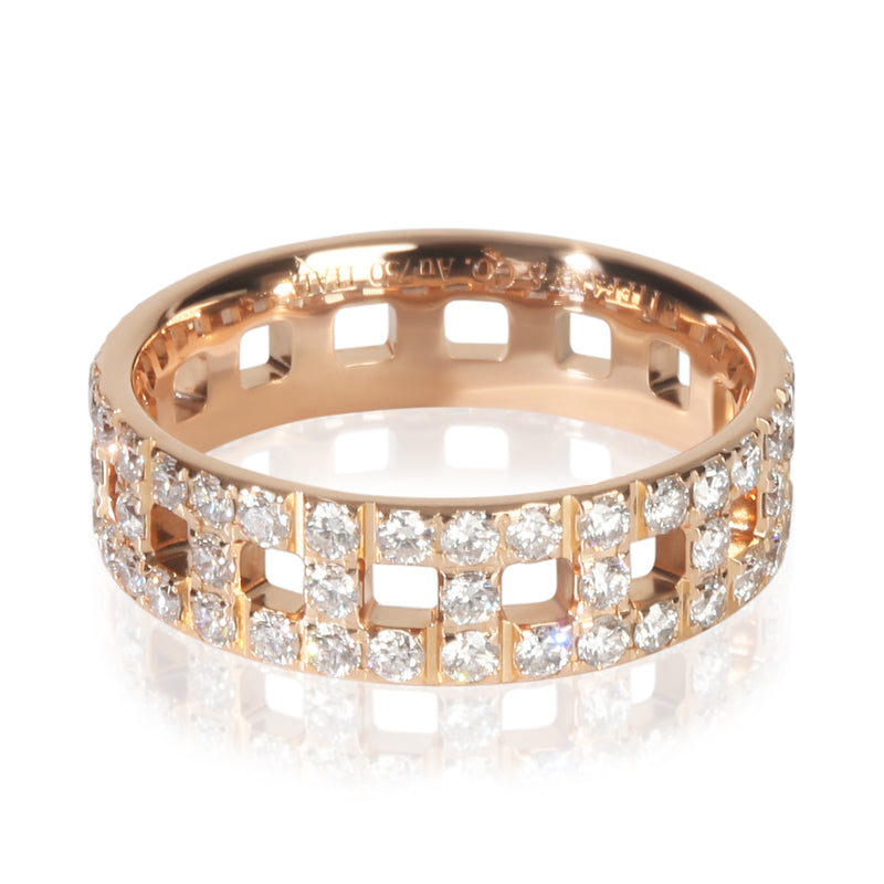 Tiffany & Co. Rose Gold Diamond True Wide Ring fv