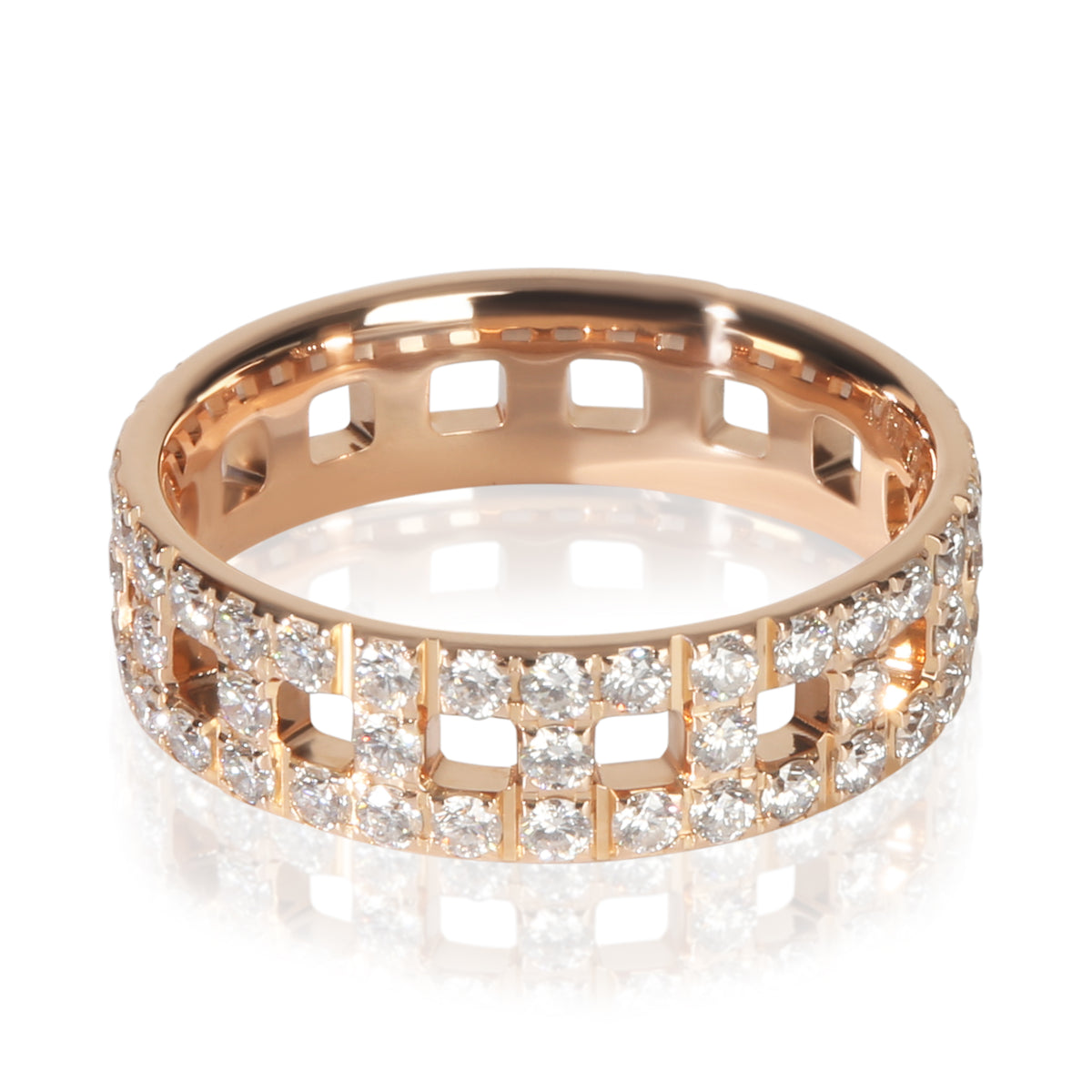 Tiffany & Co. Rose Gold Diamond True Wide Ring sv