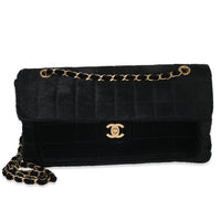 Chanel Black Ponyhair Chocolate Bar East West Single Flap Bag Handbag id