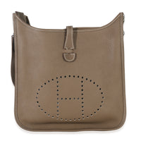 Hermès Etoupe Taurillon Clemence Evelyne III PM 29 PHW Handbag id