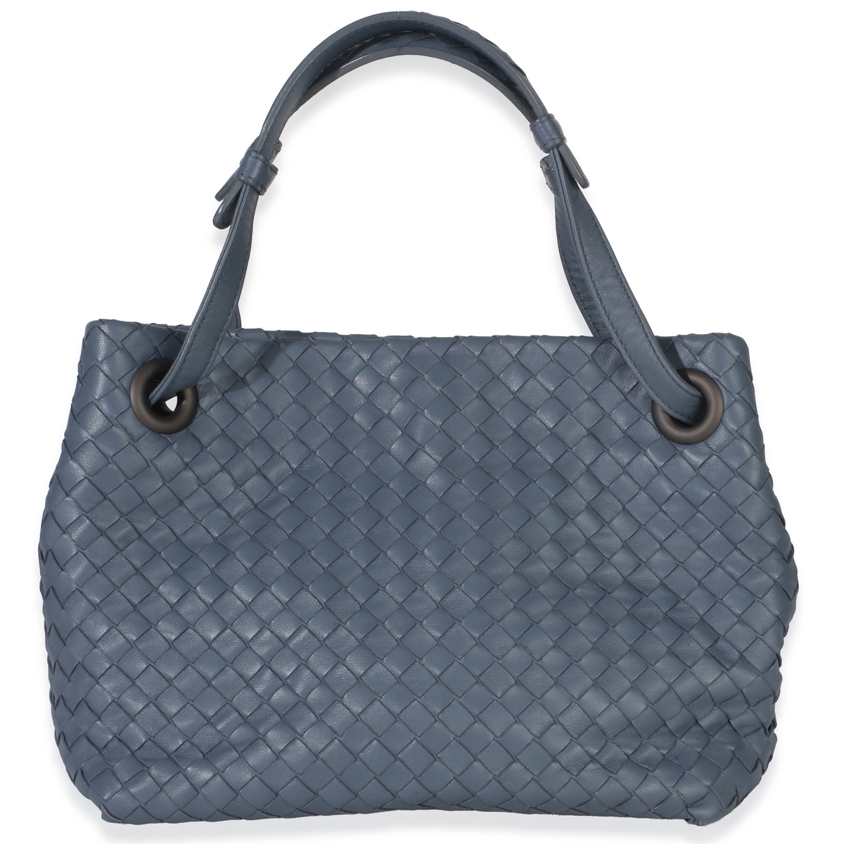Bottega Veneta Blue Nappa Intrecciato Small Garda Tote Handbag bv