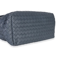 Bottega Veneta Blue Nappa Intrecciato Small Garda Tote Handbag clasp