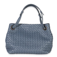 Bottega Veneta Blue Nappa Intrecciato Small Garda Tote Handbag fv