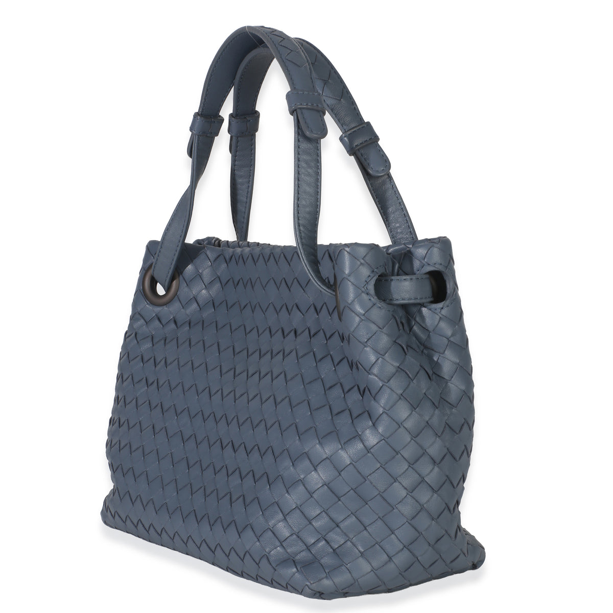 Bottega Veneta Blue Nappa Intrecciato Small Garda Tote Handbag sv