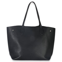 Louis Vuitton Black Grained Calfskin Lockme Cabas Tote Handbag bv