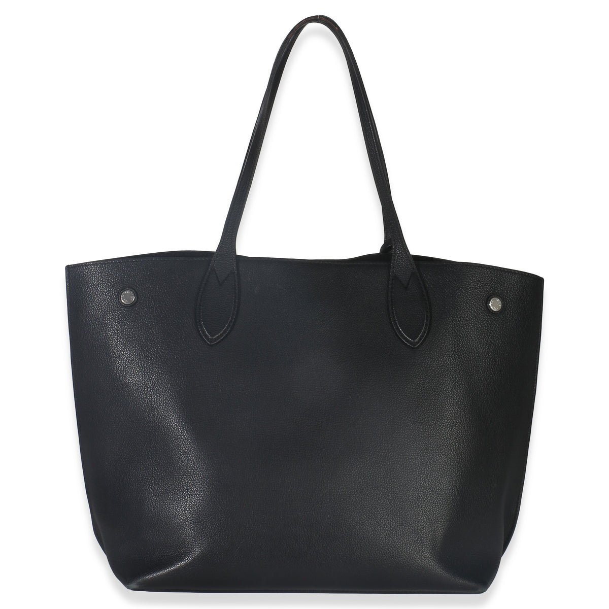 Louis Vuitton Black Grained Calfskin Lockme Cabas Tote Handbag bv