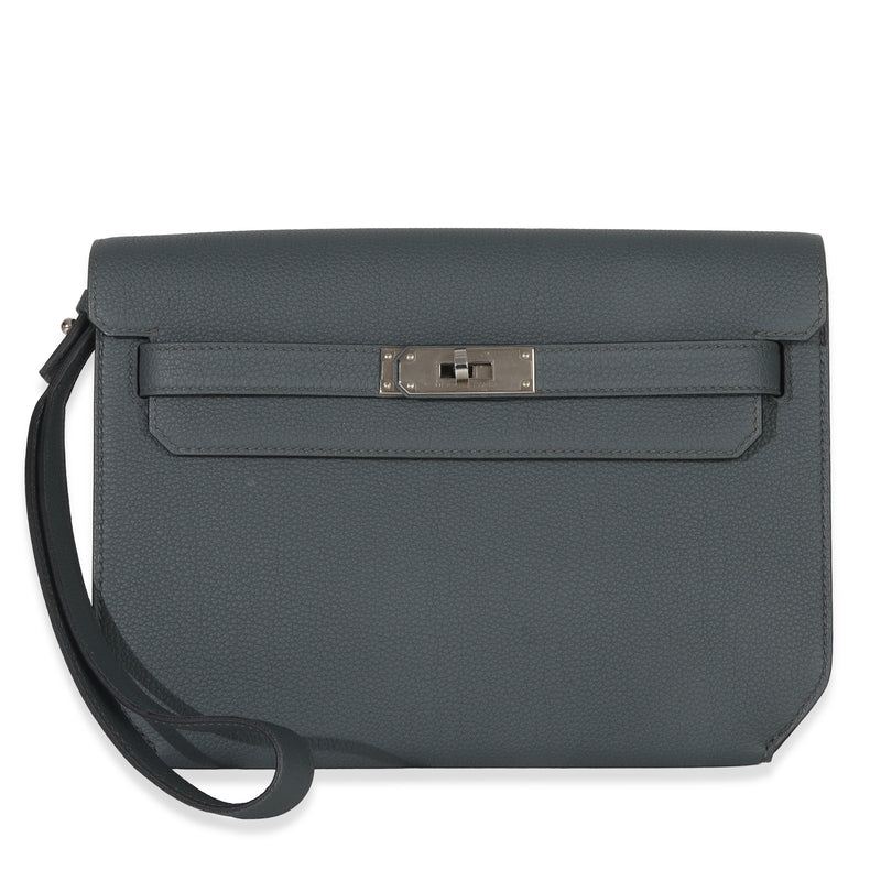 Hermès Bleu Orange Togo Kelly Depeche 25 PHW Handbag fv