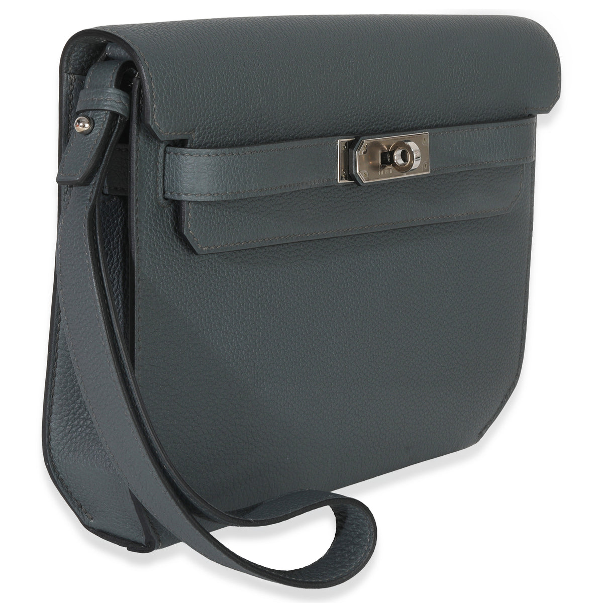 Hermès Bleu Orage Togo Kelly Depeches 25 PHW Handbag pv