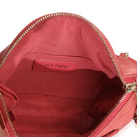 Chanel Pink Shiny Crumpled Quilted Calfskin Bi Classic Waist Bag Handbag av