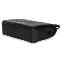 Chanel Vintage Black Chevron Quilted Sheepskin Medium Mademoiselle Flap Bag Handbag box