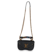 Louis Vuitton Black Quilted Calfskin New Wave Chain Bag PM Handbag stamp