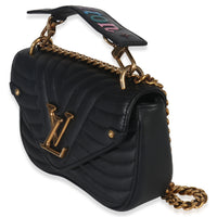 Louis Vuitton Black Quilted Calfskin New Wave Chain Bag PM Handbag sv