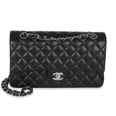 Black Quilted Lambskin Medium Classic Double Flap Bag