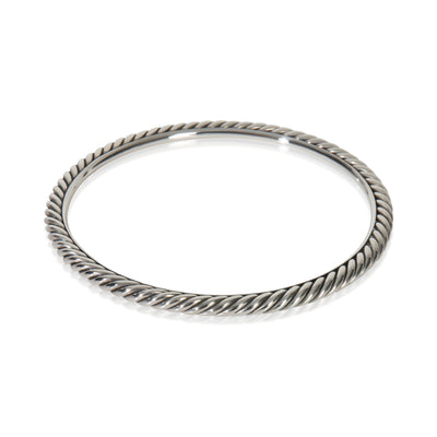 David Yurman Sterling Silver  Cable Slip On Bracelet fv
