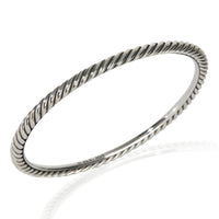 David Yurman Sterling Silver  Cable Slip On Bracelet pv
