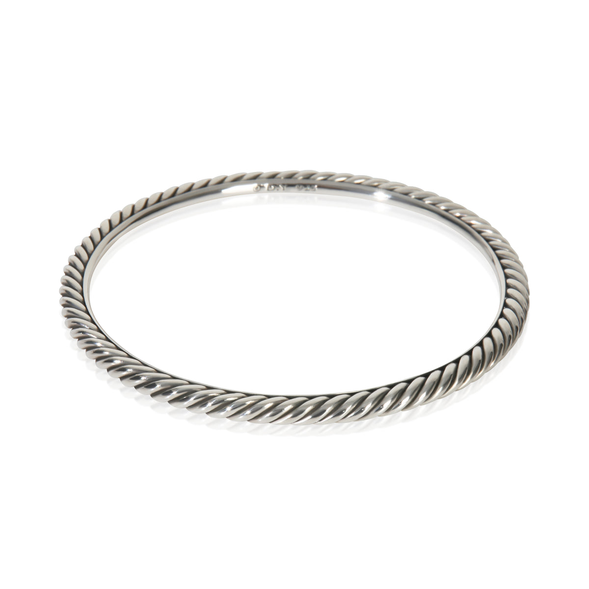 David Yurman Sterling Silver  Cable Slip On Bracelet sv